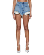 Womens Elle Short Babes Blue A Line Walkshorts - Denim