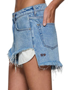 Womens Elle Short Babes Blue A Line Walkshorts - Denim