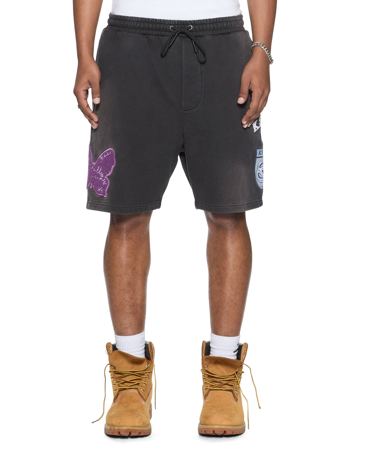 Mens Genesis Trak Short Charcoal Fade Regular Walkshorts - Grey