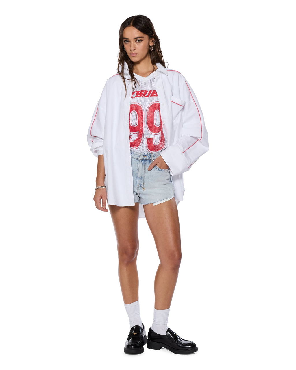 Womens Kali Short Exposed Statik Fitted Walkshorts - Denim