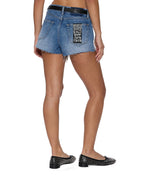 Womens Kali Shorts Exposed Tidal Fitted Walkshorts - Denim