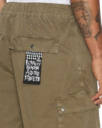 Mens Krush Cargo Short Army Fade Regular Walkshorts - Green