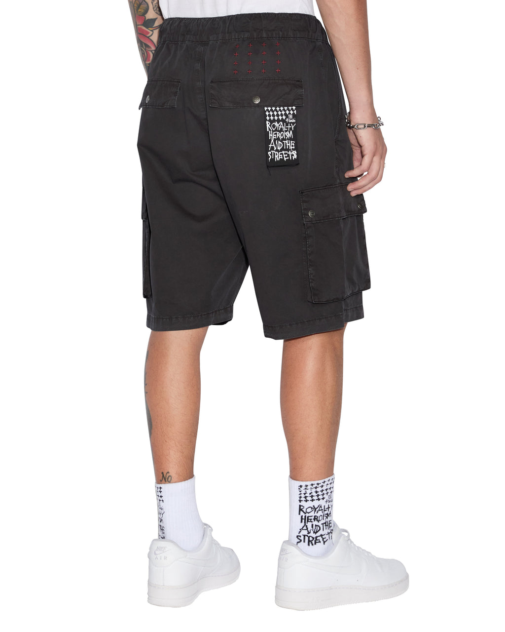 Mens Krush Cargo Short Black Regular Walkshorts - Black
