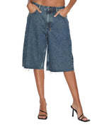 Womens Low Rider Short Subway Relaxed Walkshorts - Denim