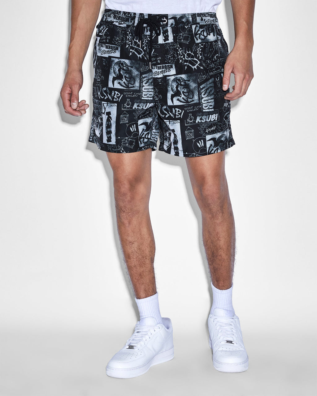 Mens Mash Up Boardshort Black Regular Walkshorts - Black