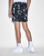 Mens Mash Up Boardshort Black Regular Walkshorts - Black
