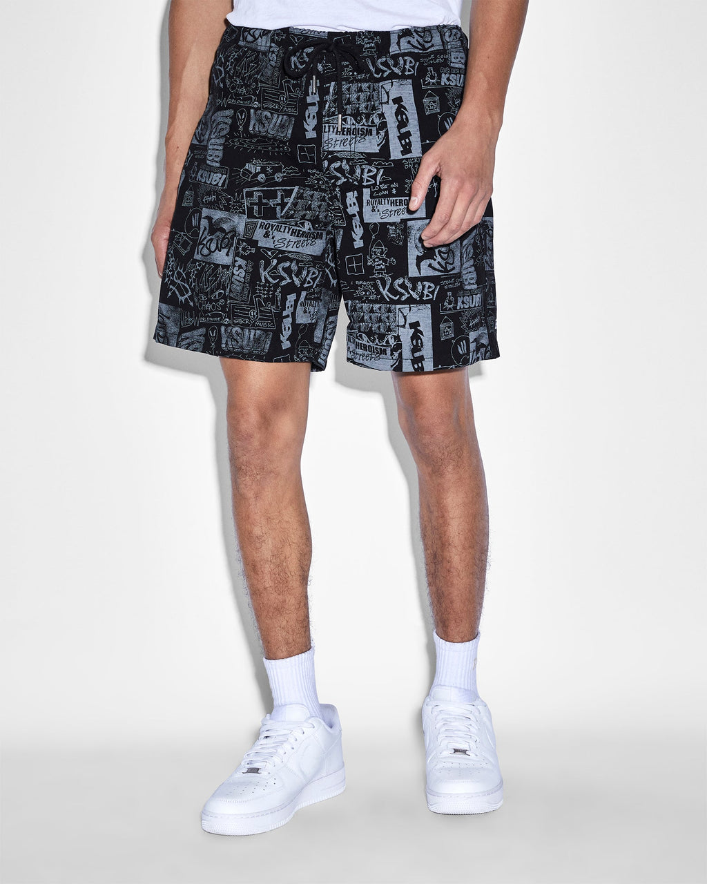 Mens Mash Up Walk Short Black Regular Walkshorts - Black