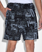 Mens Mash Up Walk Short Black Regular Walkshorts - Black