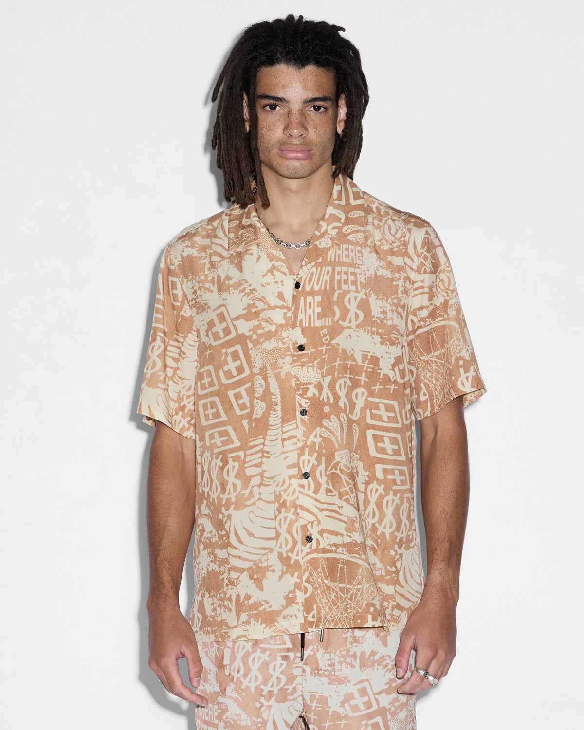 Mens Mills Ikon Resort Ss Shirt Multi Regular Shirts - Multi Colour