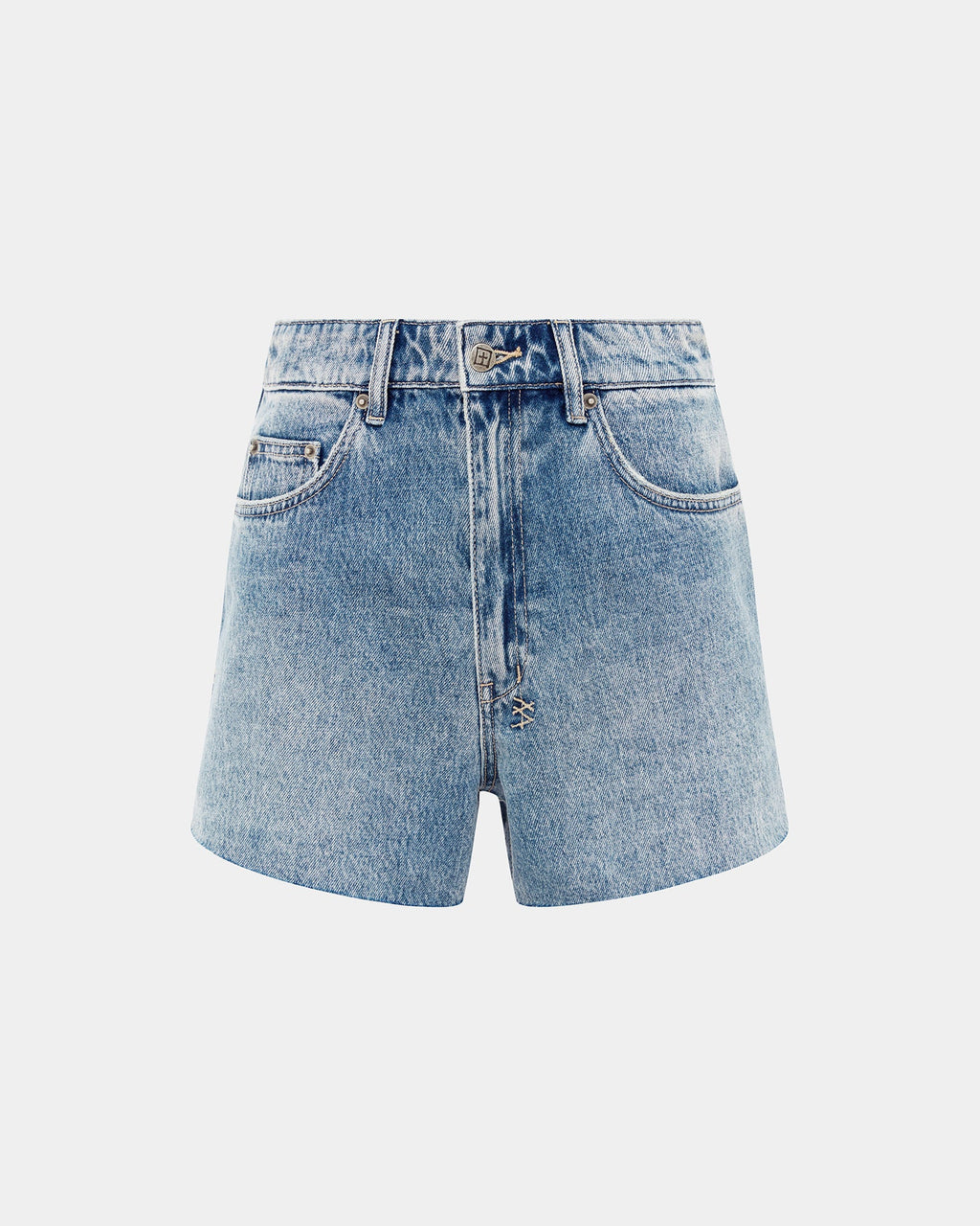 Womens Rise N Hi Short Overkast Fitted Walkshorts - Denim