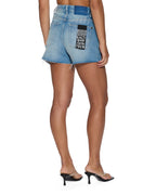 Womens Rise N Hi Kut Out Surge Relaxed Walkshorts - Denim