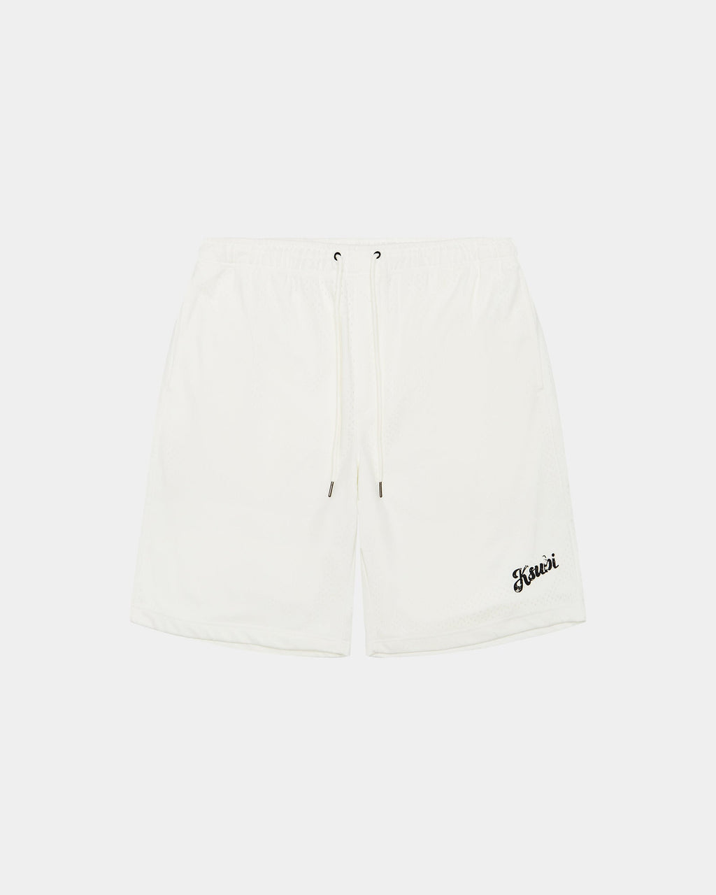 Mens Roll Mesh Short White Regular Walkshorts - White