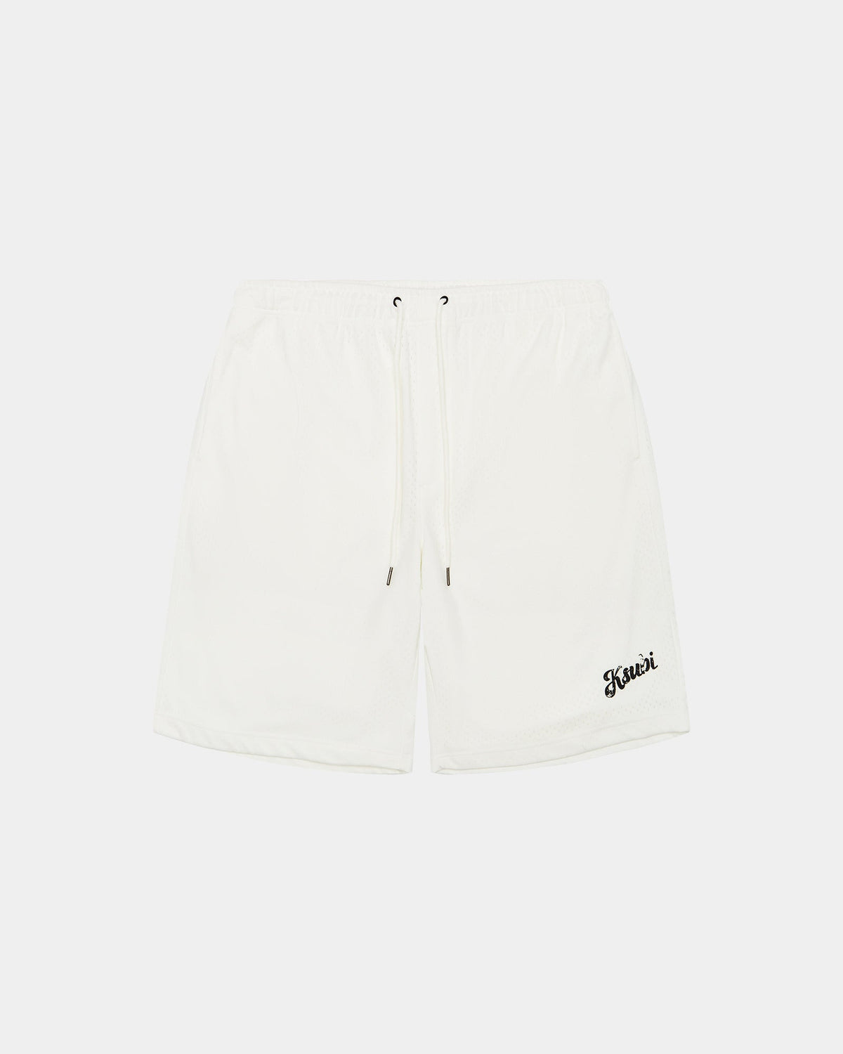 Mens Roll Mesh Short White Regular Walkshorts - White