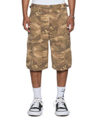 Mens Troop Cargo Short Sand Camo Straight Walkshorts - Tan