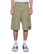 Mens Trooper Cargo Short Militant Straight Walkshorts - Khaki