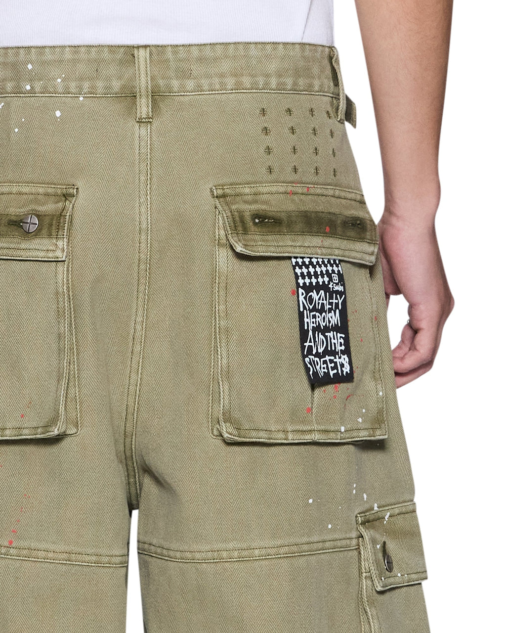 Mens Trooper Cargo Short Militant Straight Walkshorts - Khaki