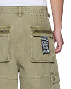 Mens Trooper Cargo Short Militant Straight Walkshorts - Khaki