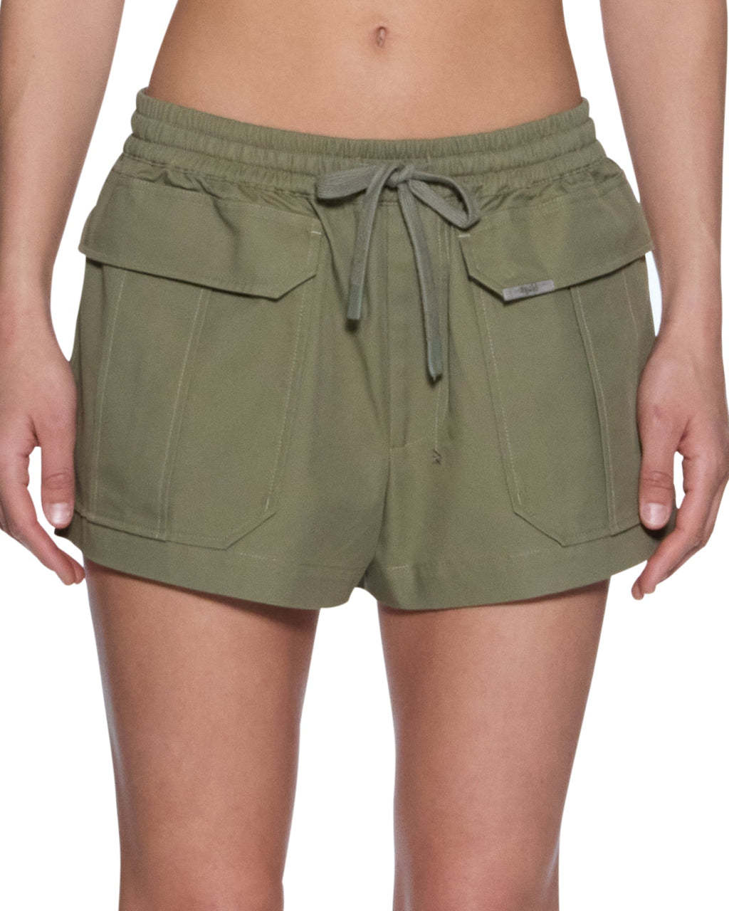 Womens Harper Shorts Khaki Relaxed Walkshorts - Khaki