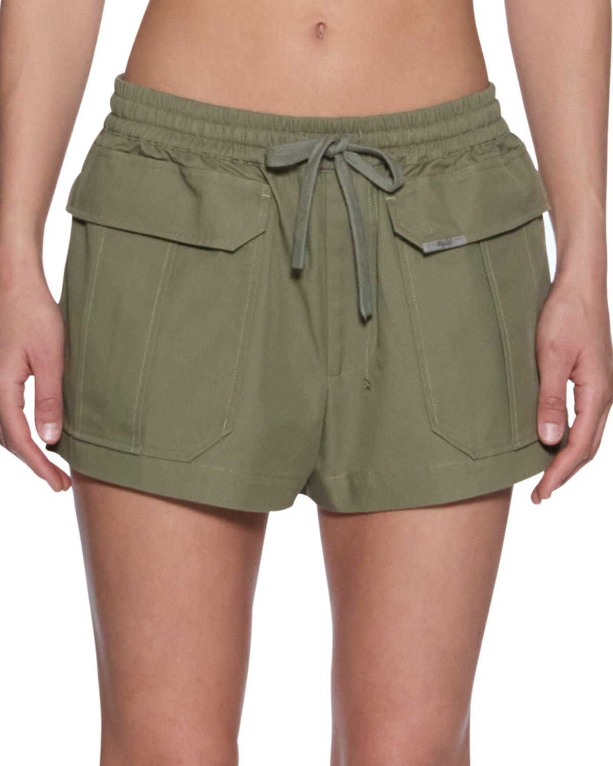 Womens Harper Shorts Khaki Relaxed Walkshorts - Khaki