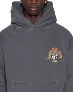 Mens Krest Ekcess Hoodie Charcoal Oversized Fleece - Grey