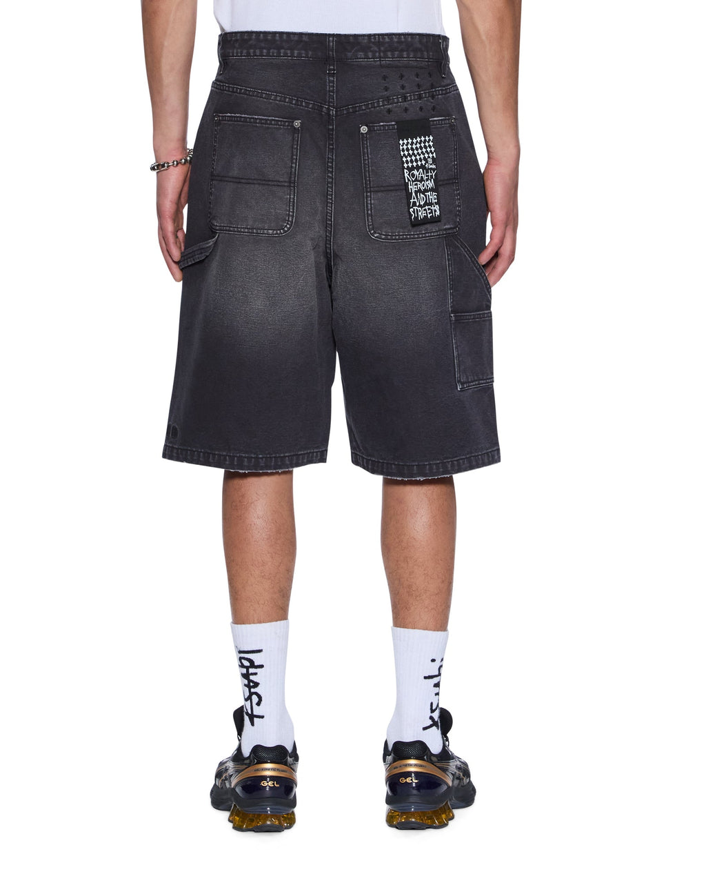 Mens Operator Short Powder Grey Relaxed Walkshorts - Denim