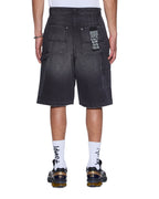 Mens Operator Short Powder Grey Relaxed Walkshorts - Denim