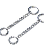 Silver Chainlink Huggies Jewellery - Silver