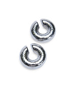 Silver Ripple Ear Cuff Jewellery - Silver