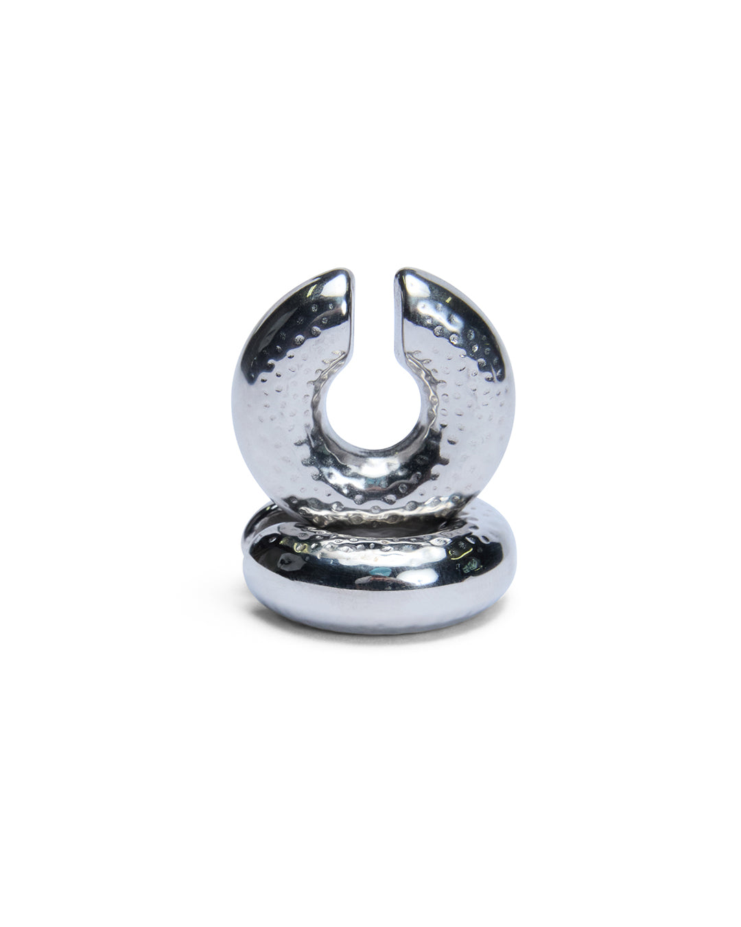 Silver Ripple Ear Cuff Jewellery - Silver
