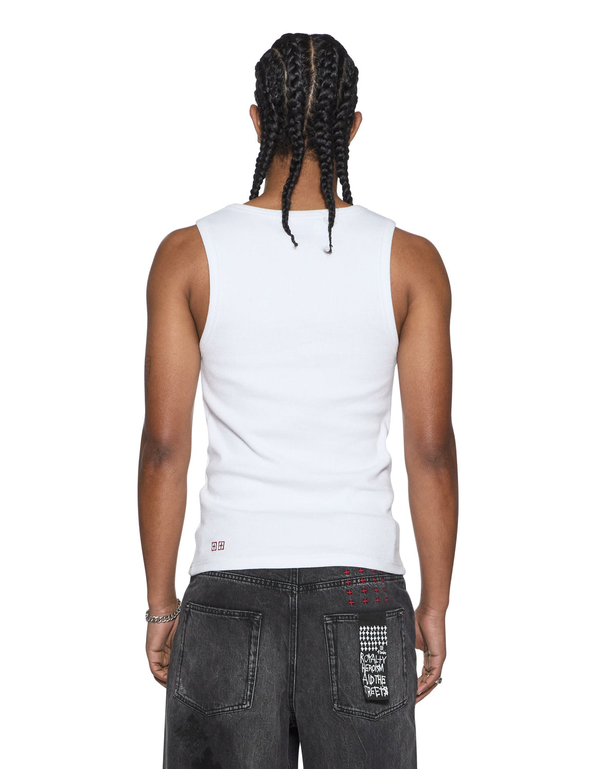 Mens Paise Debut Singlet Tru White Regular Tees - White