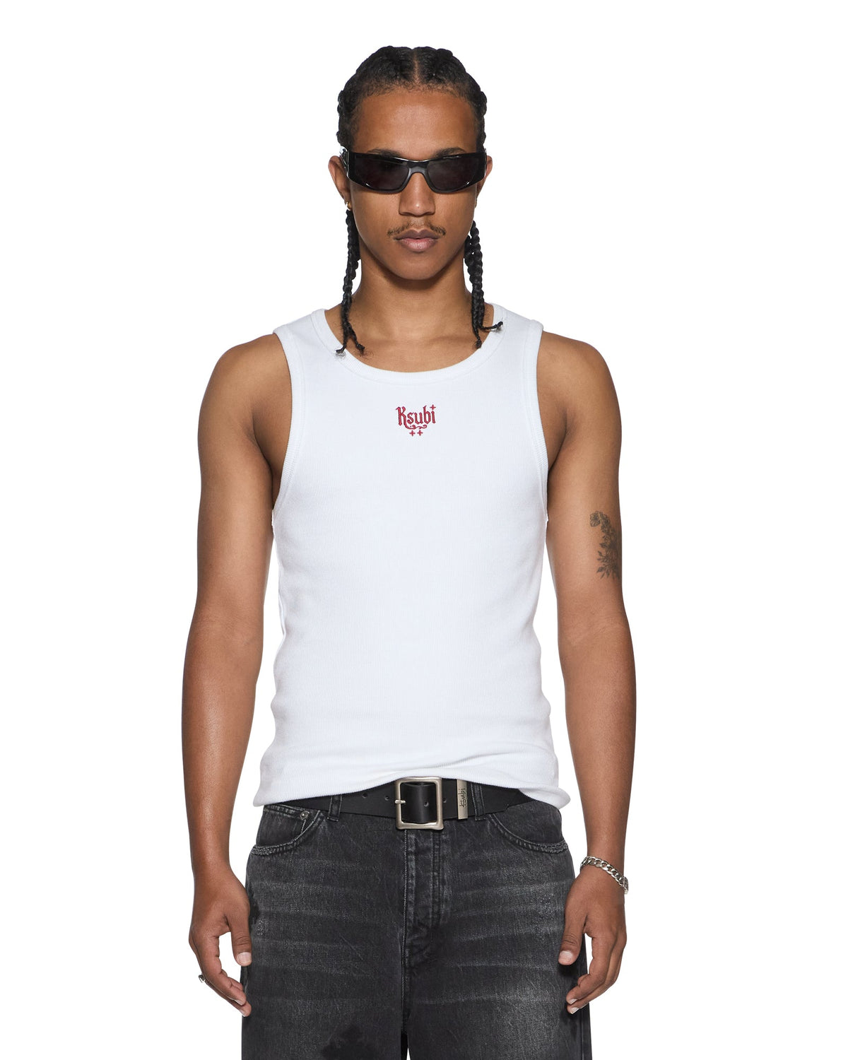 Mens Paise Debut Singlet Tru White Regular Tees - White