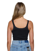 Womens Arise Tank Top Black Fitted Fashion Tops - Black