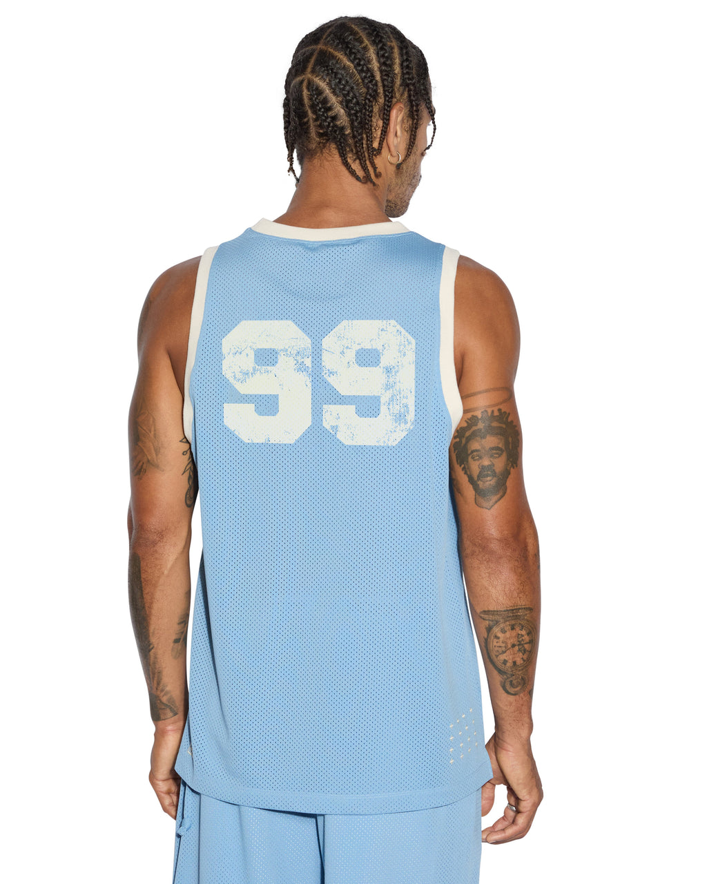 Mens Clubhouse Pick Up Singlet Blue Boxy Fashion Tops - Blue