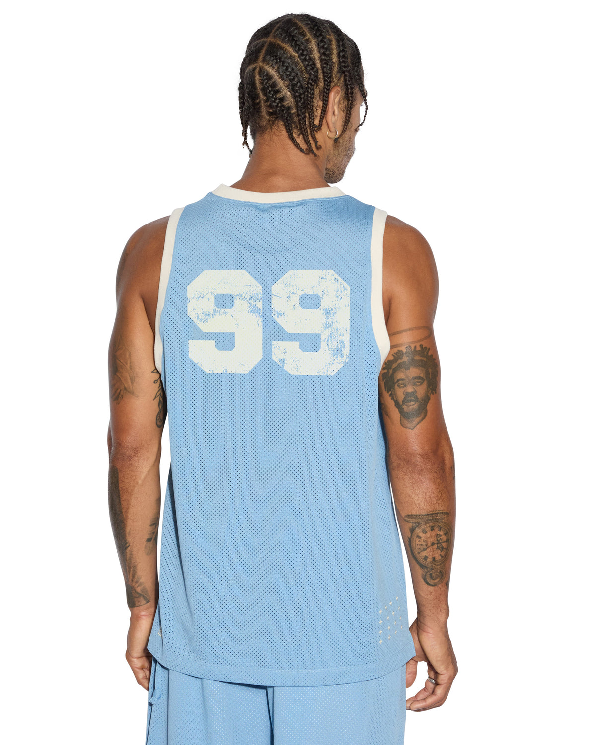 Mens Clubhouse Pick Up Singlet Blue Boxy Fashion Tops - Blue