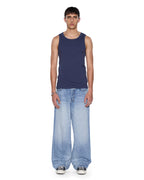 Mens Debut Singlet Navy Fitted Tees - Navy