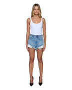 Womens Arise Tank Top White Fitted Fashion Tops - White