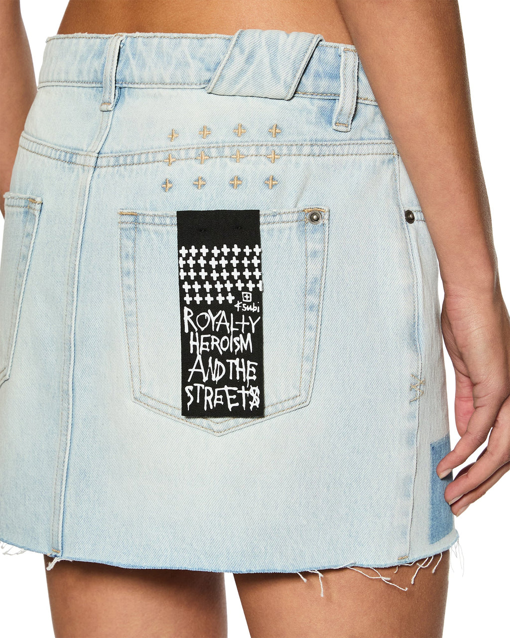 Womens Low Rider Mini Sense Sott Baggy Skirts - Denim
