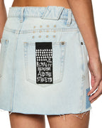 Womens Low Rider Mini Sense Sott Baggy Skirts - Denim
