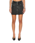 Womens Model Mini Rework Shadow Slim Skirts - Black