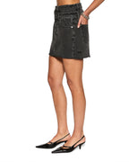 Womens Model Mini Rework Shadow Slim Skirts - Black