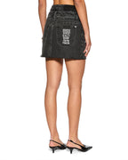 Womens Model Mini Rework Shadow Slim Skirts - Black