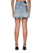 Womens Rap Skirt Clas Sick A Line Skirts - Denim
