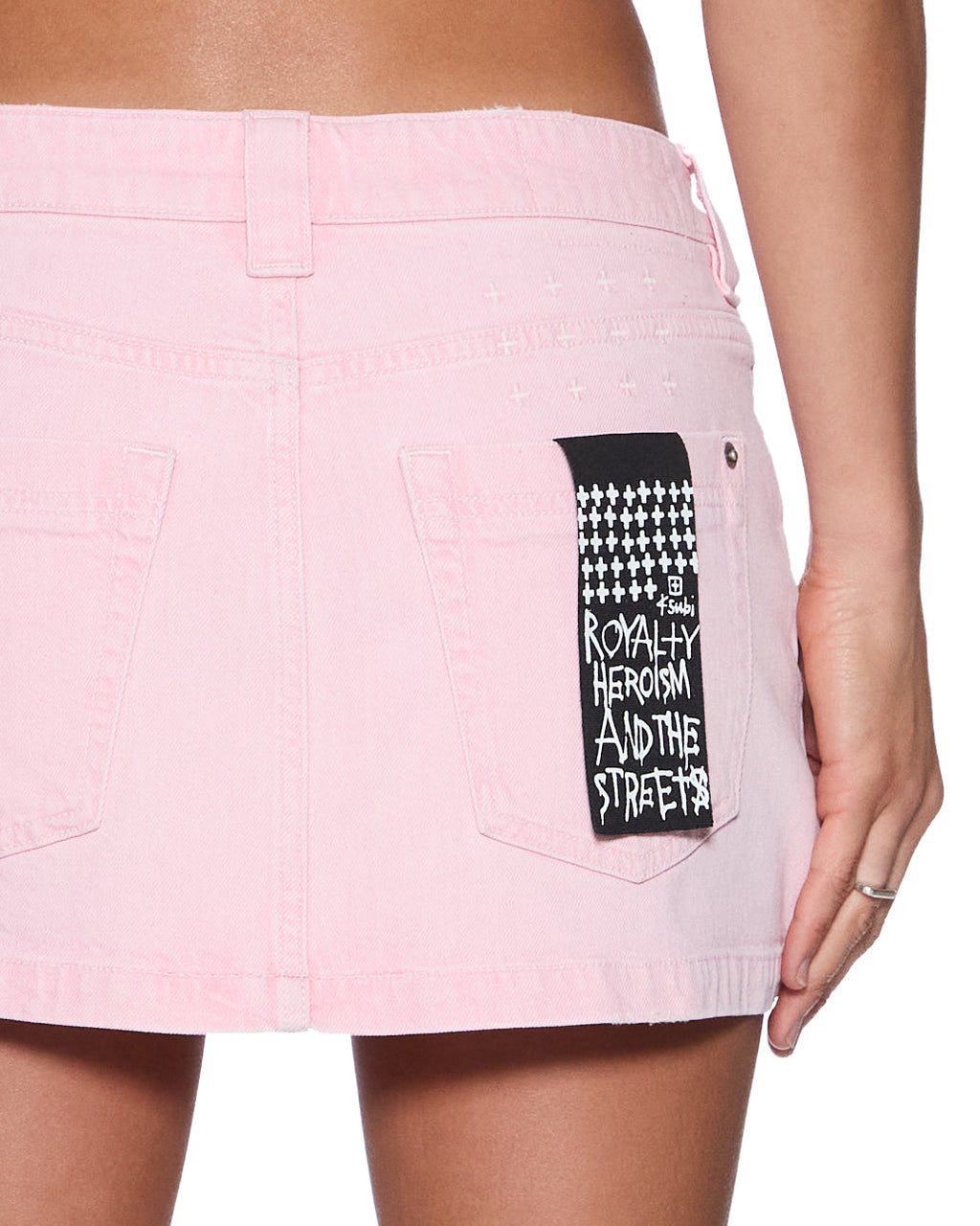 Womens Low Rider Mini Carpenter Quartz Dust Relaxed Skirts - Pink