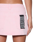 Womens Low Rider Mini Carpenter Quartz Dust Relaxed Skirts - Pink