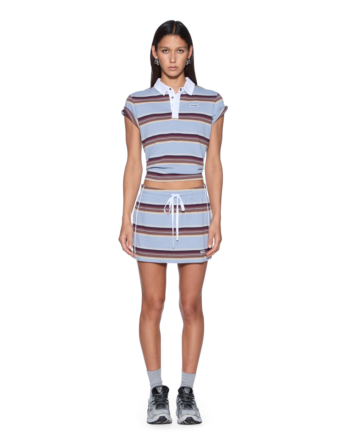 Womens Origin Trakskirt Multi Stripe Regular Skirts - Multi Colour