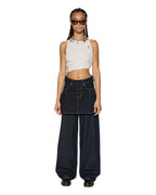 Womens Hera Mini Skirt Zenith Pop Relaxed Skirts - Denim