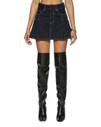 Womens Hera Mini Skirt Zenith Pop Relaxed Skirts - Denim