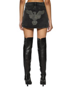 Womens Low Rider Mini Phoenix Slim Skirts - Black