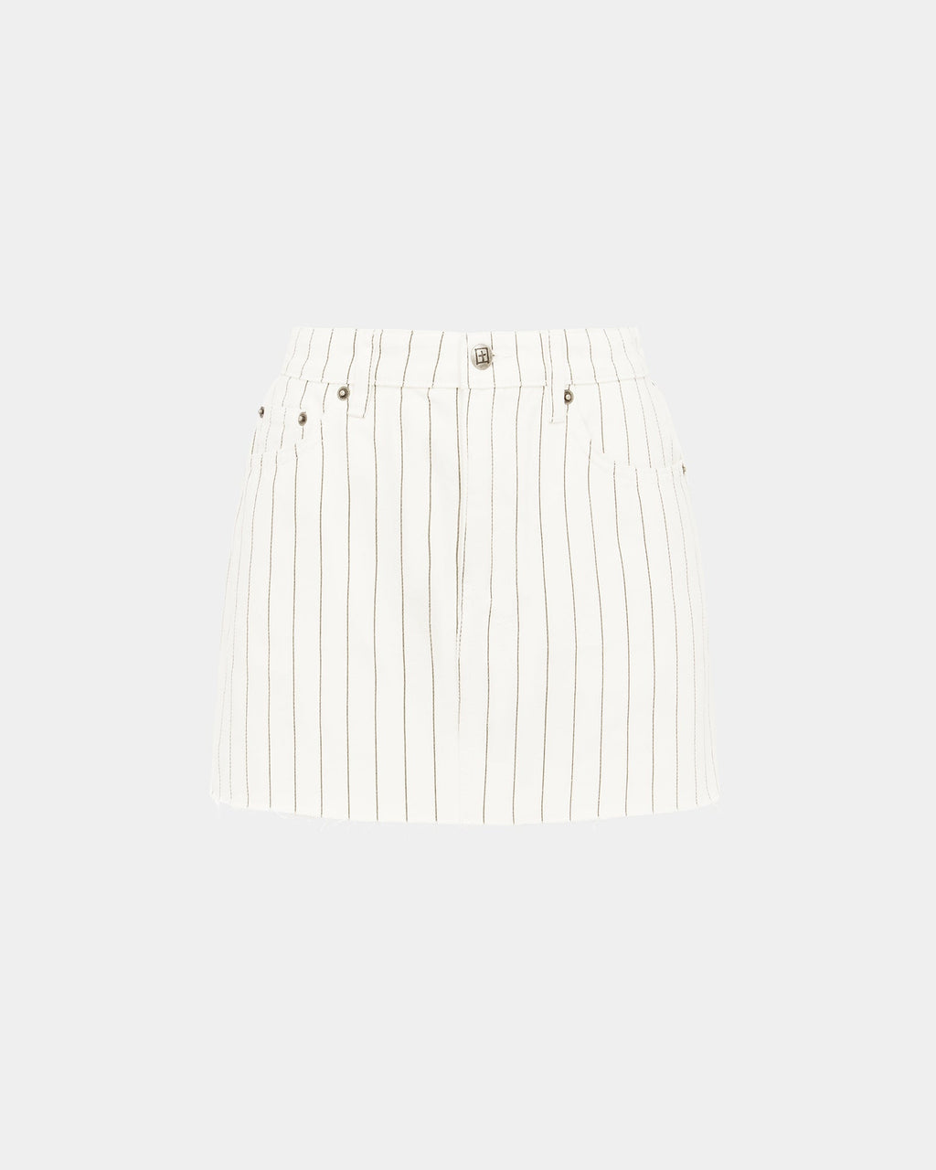 Womens Low Rider Mini Prophetik Slim Skirts - White