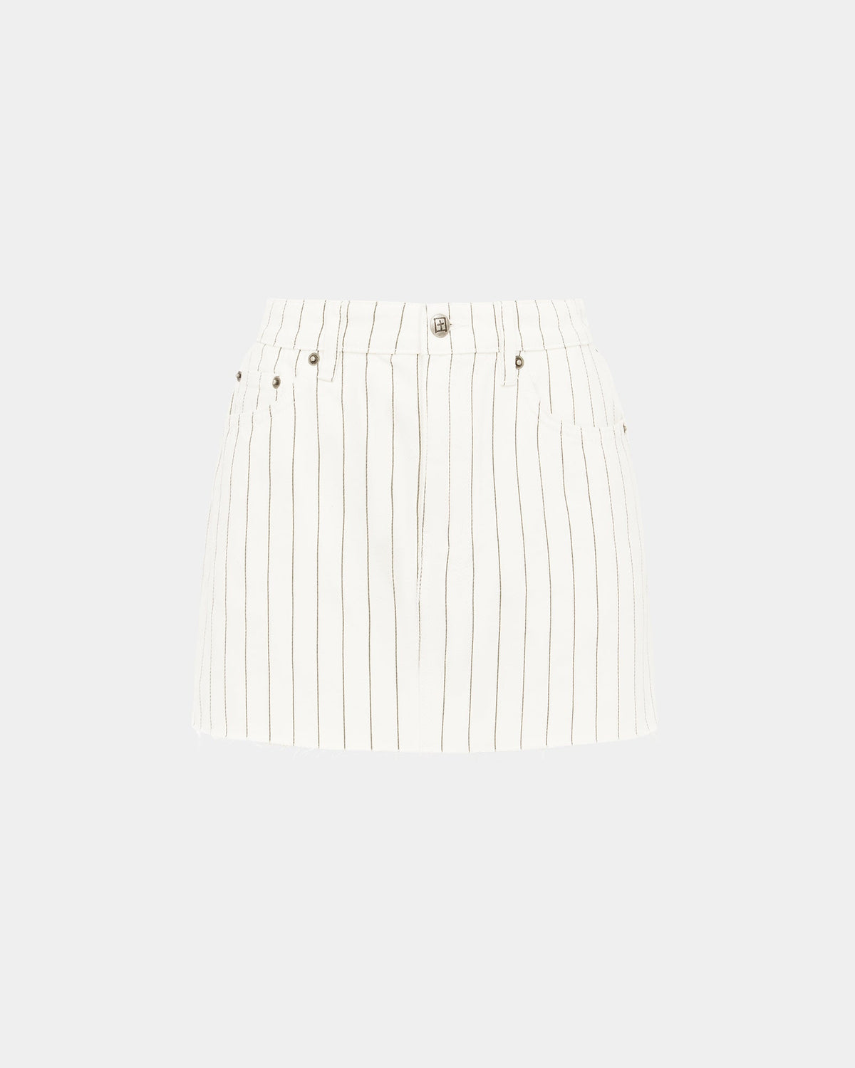 Womens Low Rider Mini Prophetik Slim Skirts - White
